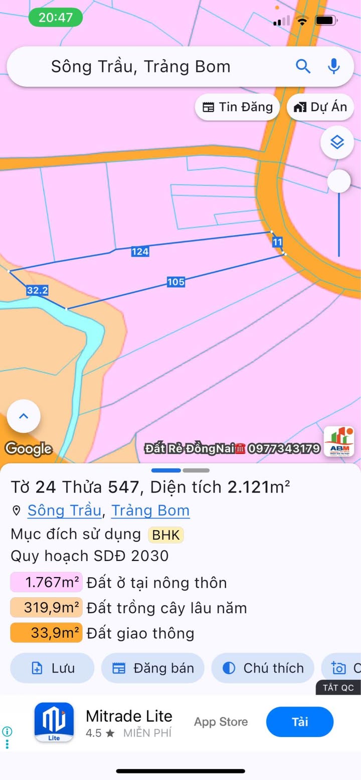 Đất nền 2000m² tại xã Sông Trầu, huyện Trảng Bom, Đồng Nai - Giá chỉ 2 tỷ!