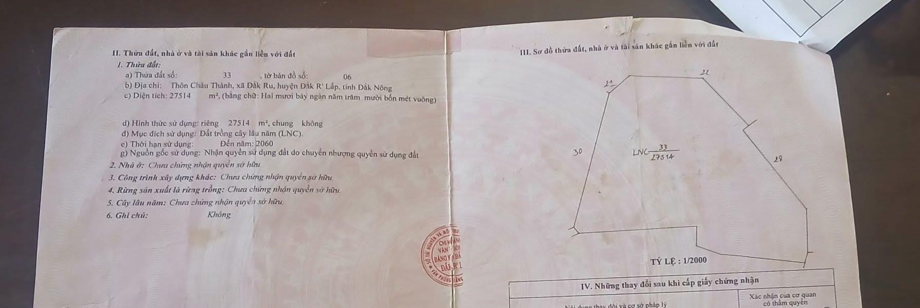 Đất Farm 2ha tại Xã Đắk Ru, Huyện Đắk R'Lấp - Giá chỉ 8.5 tỷ!