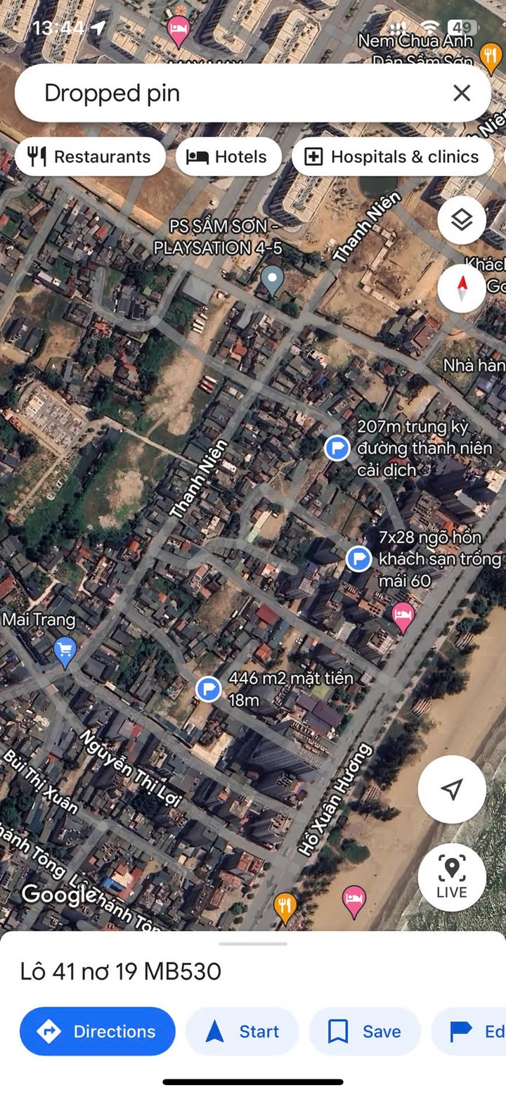 Đất kinh doanh khách sạn Bãi C Sầm Sơn 446m² giá 71.36 tỷ - Vị trí đắc địa gần biển!