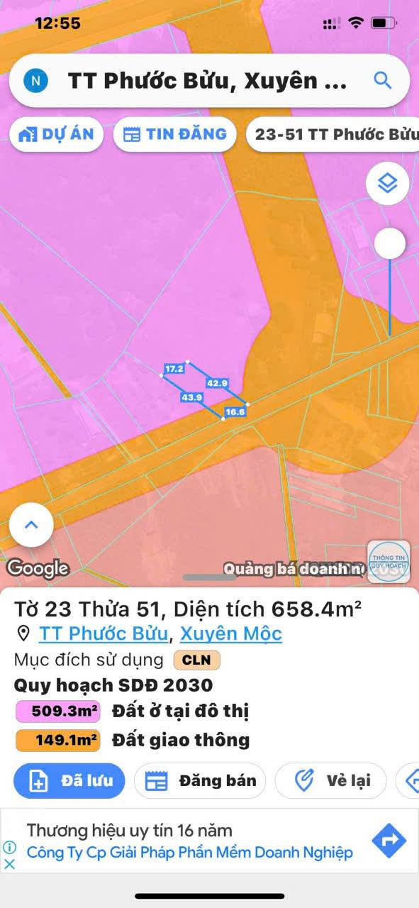 Đất nền đường Vành Đai Phước Bửu 709m² giá thỏa thuận - Cơ hội đầu tư tuyệt vời!