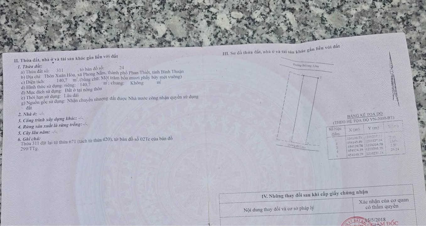 Lô Đất Thổ Cư 140m² tại KDC Ga Lê Duẩn, Phan Thiết - Giá 1.55 tỷ, Bớt Sổ!