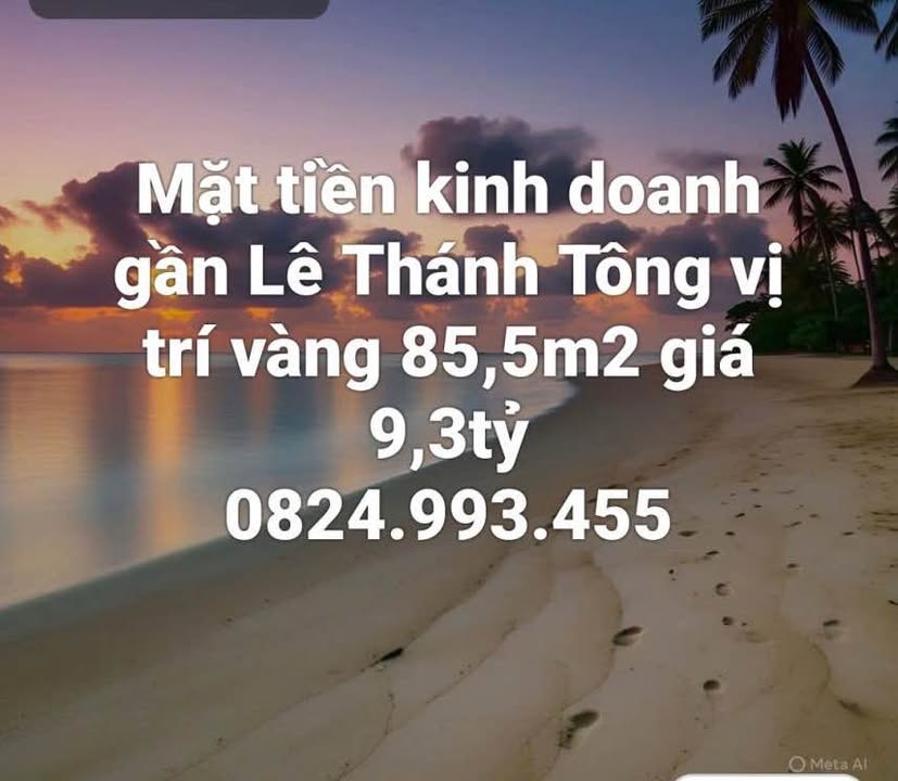 Nhà mặt tiền kinh doanh đường Lê Thánh Tông, 91m² giá 9.3 tỷ - Vị trí vàng đắc địa!