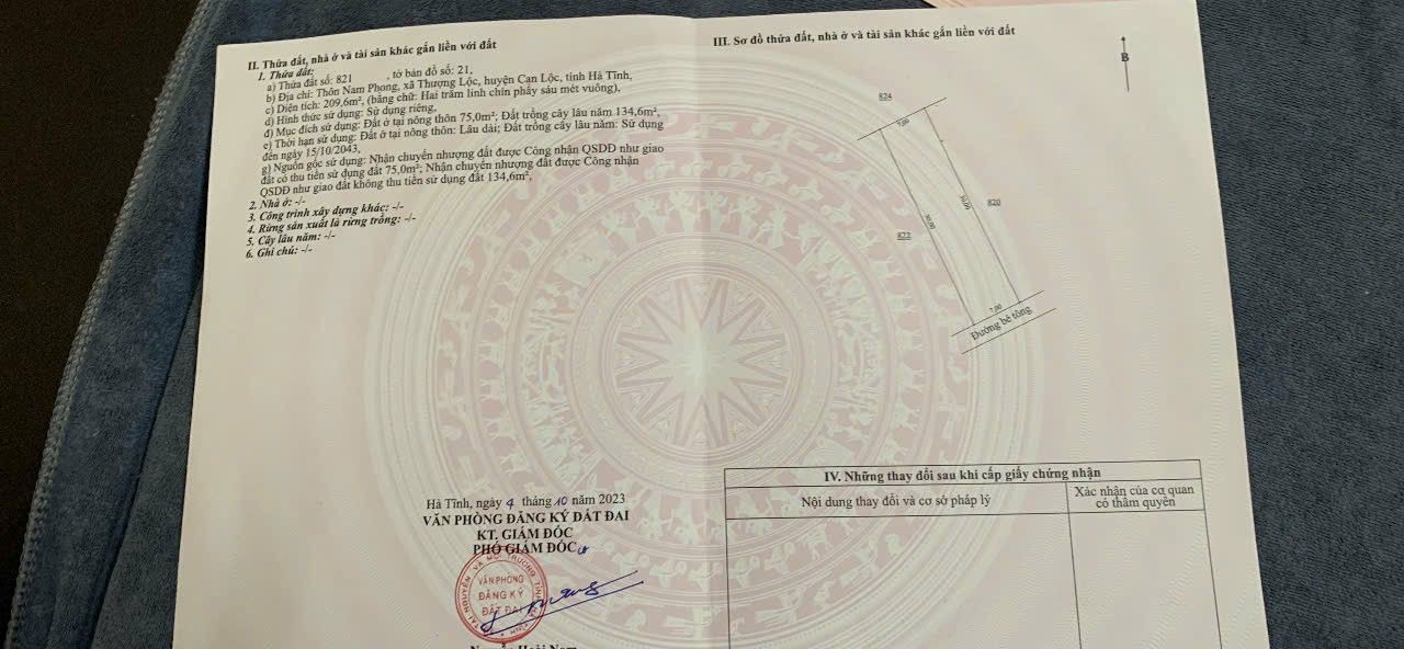 Đất nền thôn Năm Phong, xã Thượng Lộc, 210m² giá rẻ - Cơ hội đầu tư tuyệt vời!