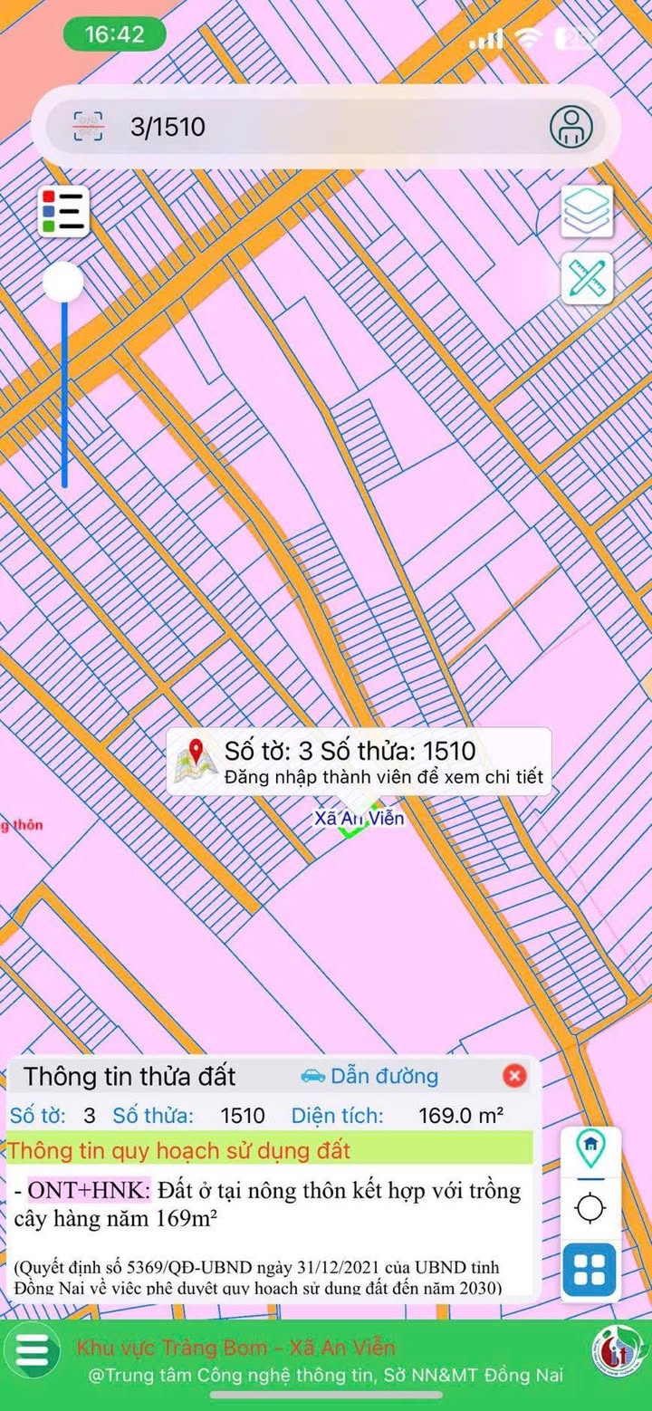 Đất nền Ấp 5 An Viễn 187m² giá 1 tỷ - Đầu tư sinh lời ngay!