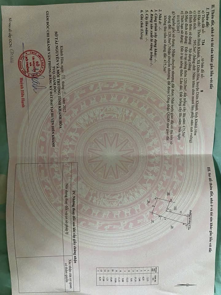 Đất Diên Hòa, Diên Khánh 595m² giá chỉ 2.975 tỷ - Cơ hội đầu tư tuyệt vời!