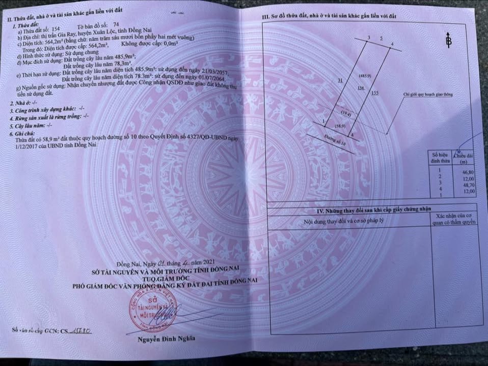 Đất nền ấp Gia Ray 6, Huyện Xuân Lộc 576m² - Cơ hội đầu tư tuyệt vời!