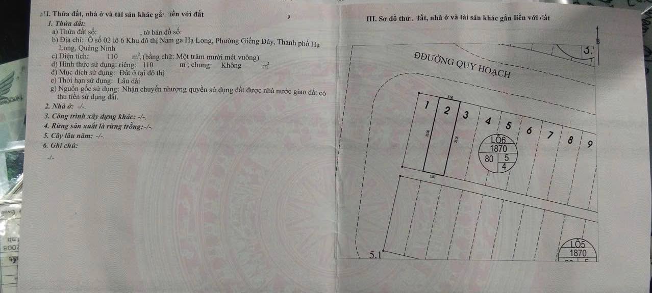 Đất dự án Bãi Cháy Hạ Long 110m² giá 40 tỷ - Đầu tư sinh lời ngay!