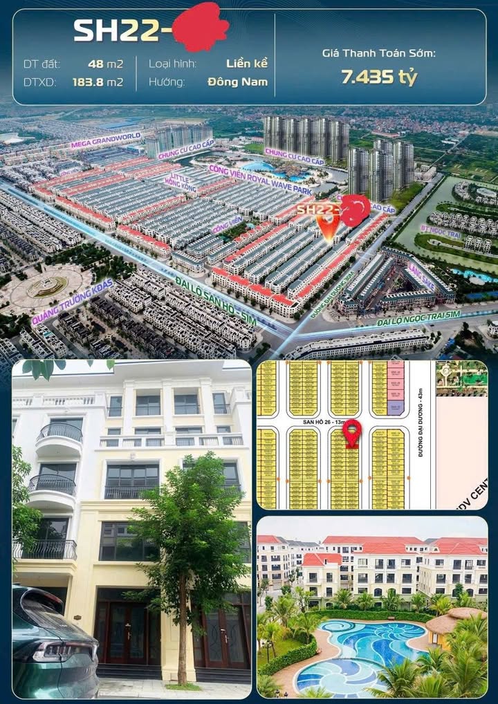 Townhouse Ocean Park 2 Nghĩa Trụ 48m² giá 7.4 tỷ - Đầu tư sinh lời mùa hè!