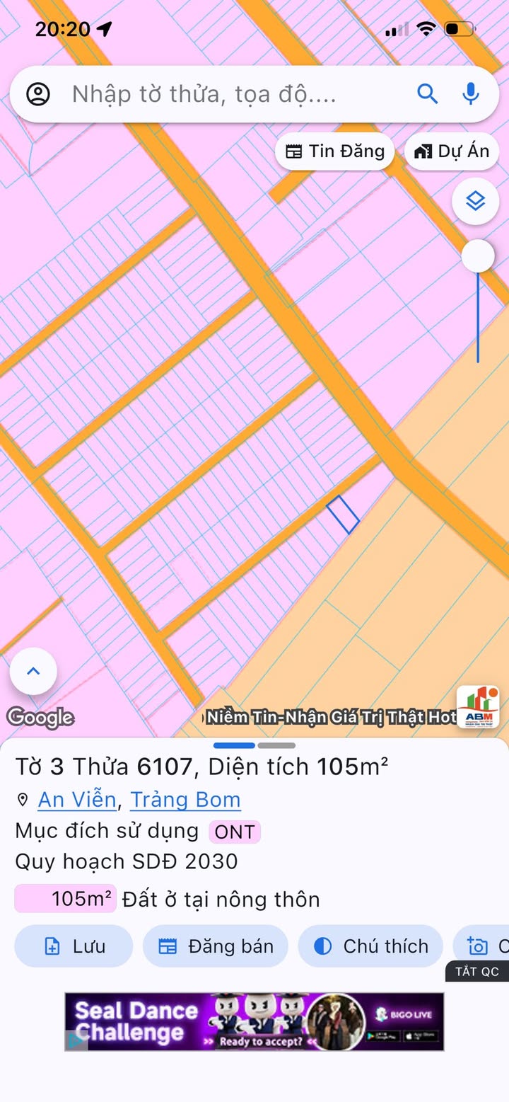 Đất nền Trảng Bom 105m² giá 950 triệu - Sổ đỏ chính chủ!