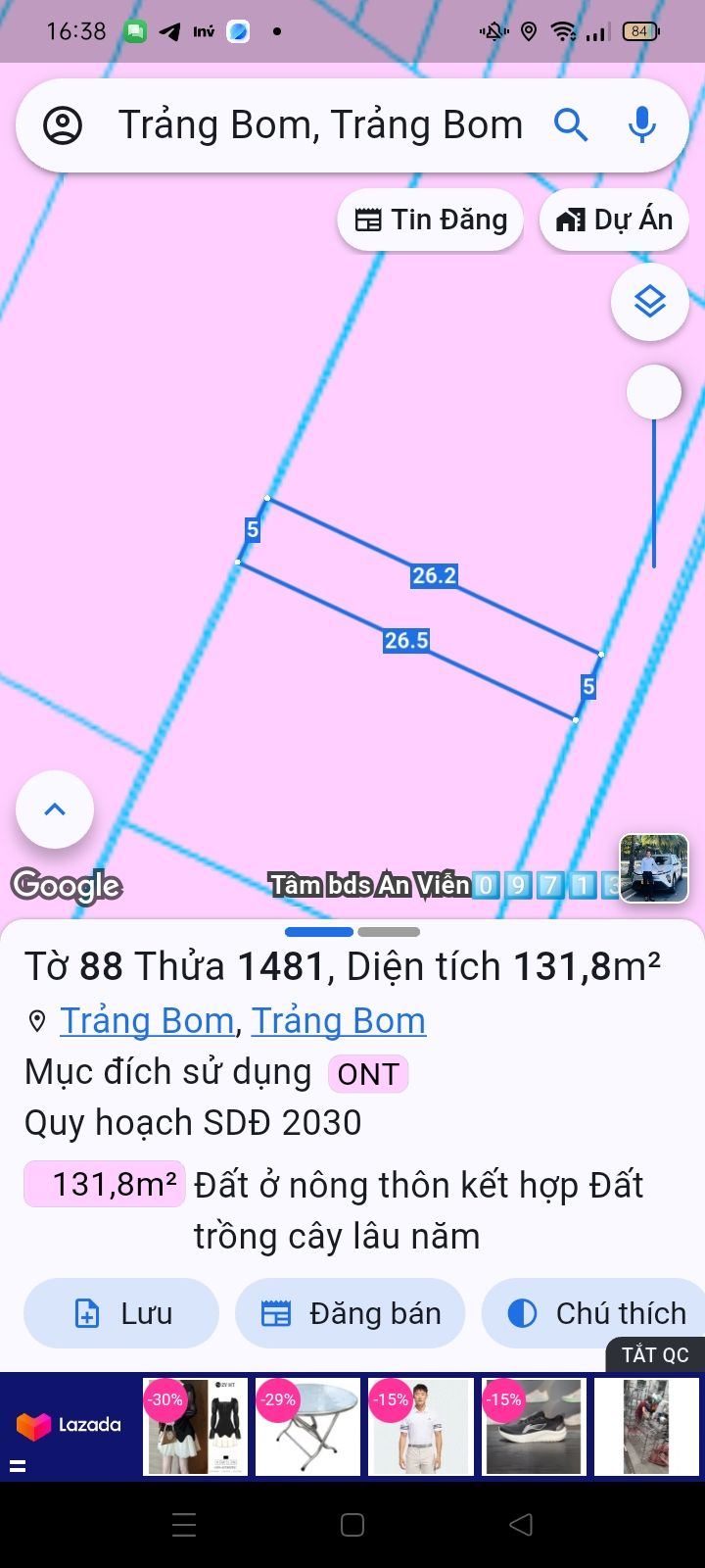 Đất nền Ấp 4, Xã Quảng Tiến, Huyện Trảng Bom, 130m² giá 900 triệu - Thổ cư 100%!