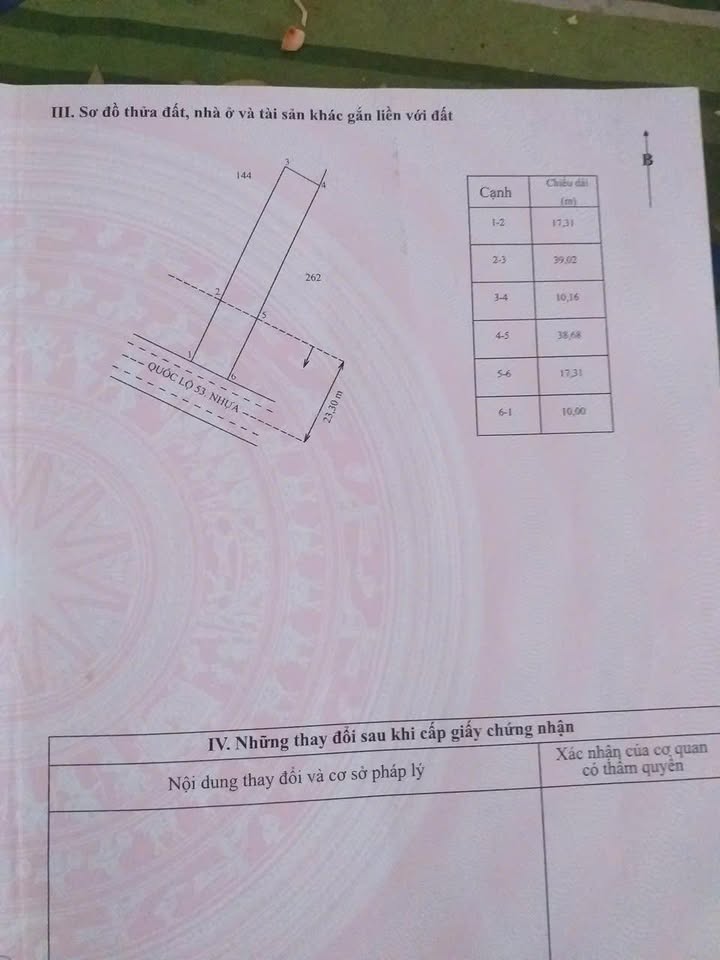 Bán gấp FrontHouse mặt tiền Quốc lộ 53, 550m² giá 2.2 tỷ - Cơ hội đầu tư tuyệt vời!