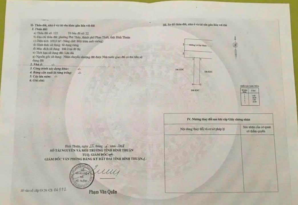 Đất mặt tiền Lê Đại Hành, Phú Thủy 100m² giá 4 tỷ - Đầu tư sinh lời ngay!