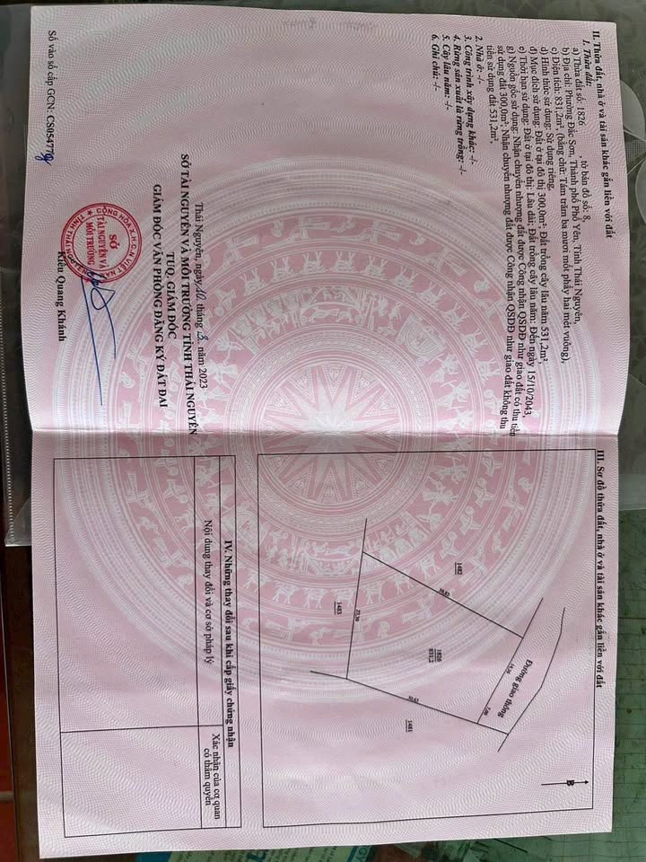 Đất nền Phổ Yên 800m² giá 2 tỷ - Cơ hội đầu tư tuyệt vời!