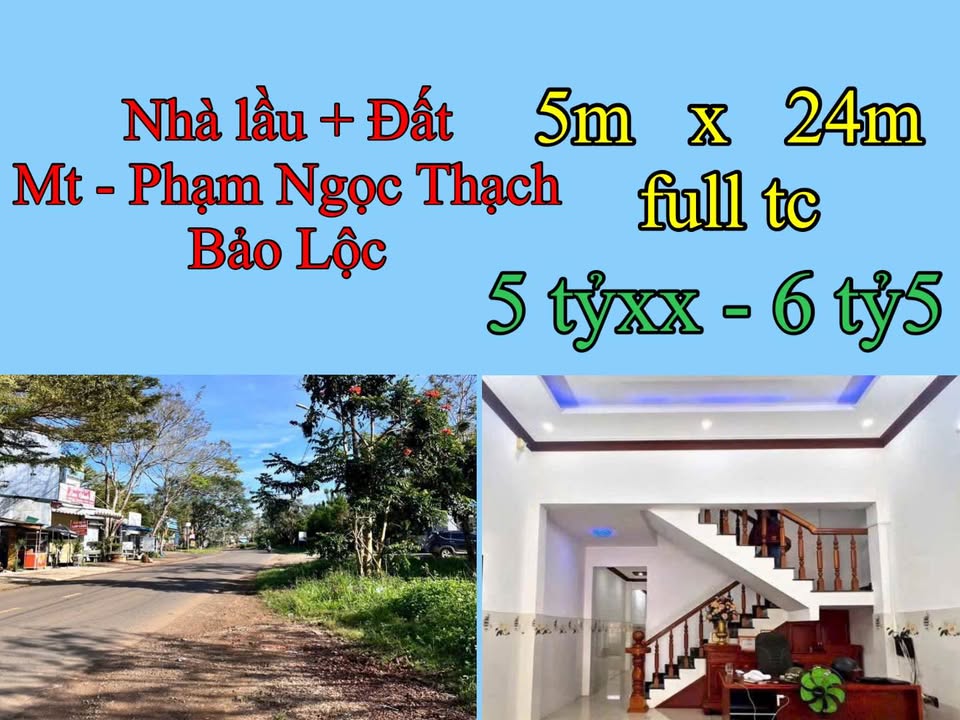 Đất Mặt Tiền Phạm Ngọc Thạch Bảo Lộc 120m² giá 5 tỷ - Cơ hội đầu tư tuyệt vời!