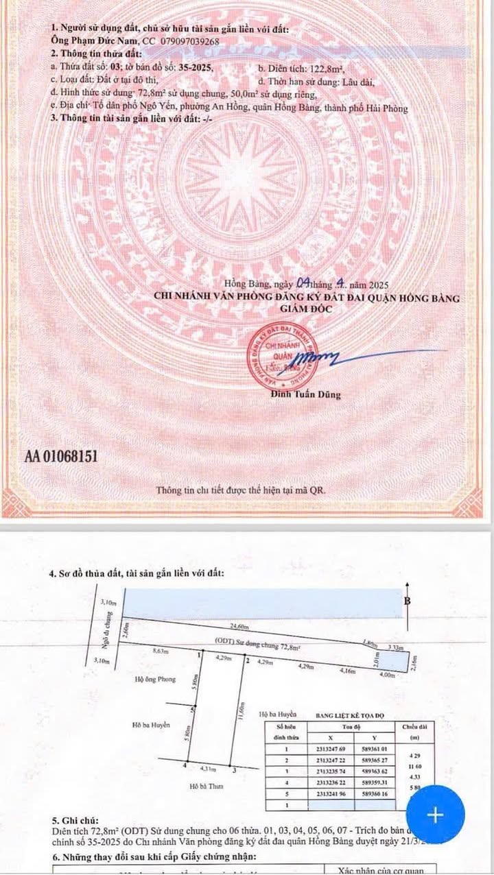 Đất nền 50m² tại Ngô Yến, Hồng Dương, Thanh Oai - Giá chỉ 900 triệu