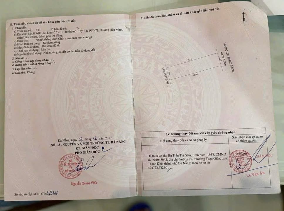 Đất nền 10 Bàu Năng 12, Huyện Thăng Bình, 95m² giá 5.5 tỷ - Cơ hội đầu tư tuyệt vời!