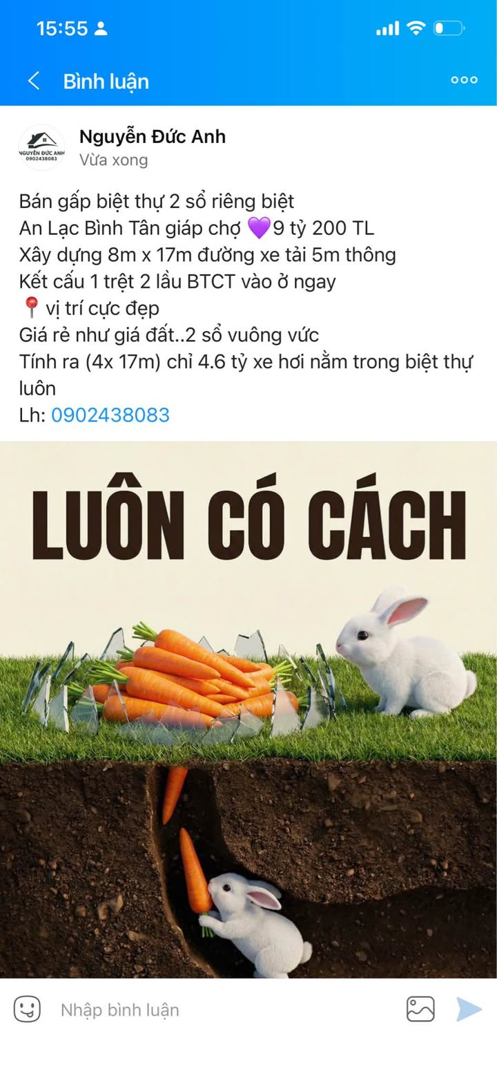 Biệt thự Townhouse An Lạc Bình Tân 136m² giá 9.2 tỷ - Chính chủ bán gấp!