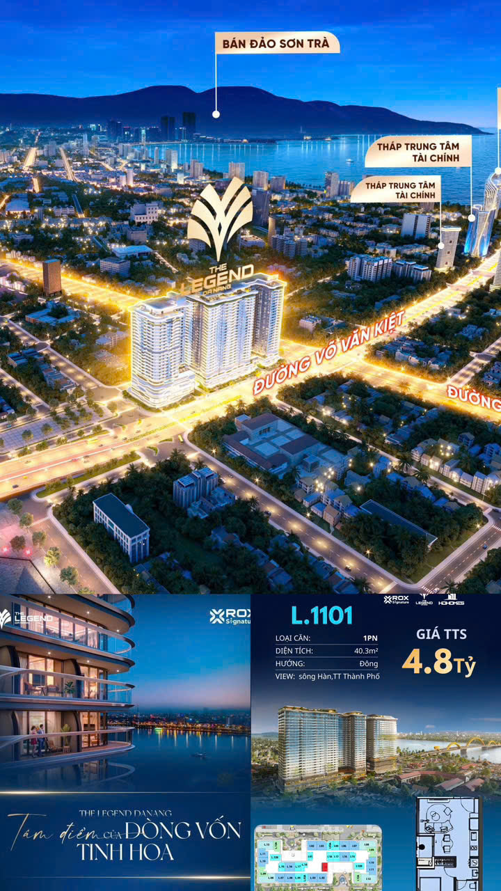 Căn hộ The Legend City Đà Nẵng 40,3m² giá 4 tỷ - Cơ hội đầu tư độc quyền!