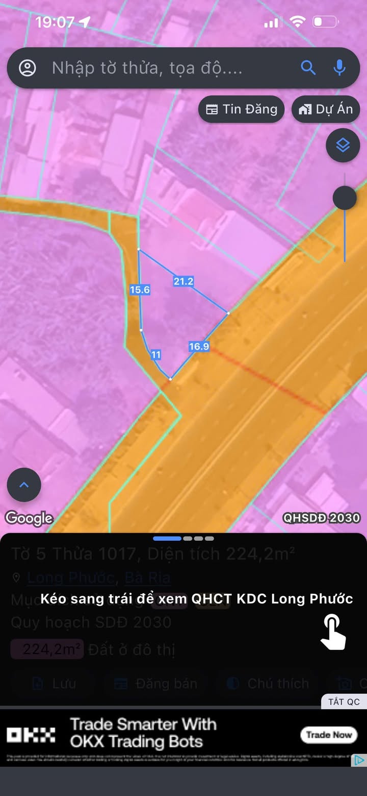 Lô biệt thự mặt tiền Tỉnh Lộ 52, xã Long Phước, 245m² giá 5.2 tỷ - Kinh doanh thuận lợi!