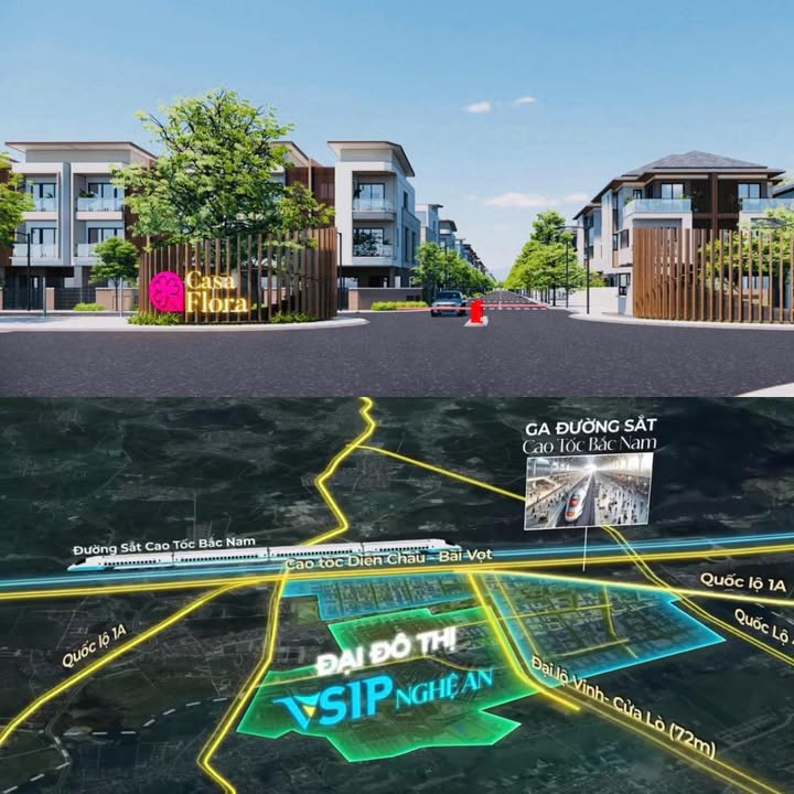 Nhà phố liền kề KĐT VSIP Nghệ An 120m² giá tốt - Đầu tư sinh lời cao!