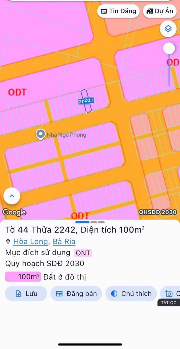 Đất nền Tái định cư Hòa Long Bà Rịa 100m² giá 2.49 tỷ - Đầu tư sinh lời dài hạn!