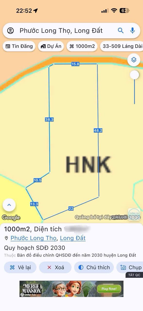 Đất nền 1000m² tại Phước Long Thọ, Bà Rịa - Vũng Tàu chỉ 770 triệu - Cơ hội đầu tư tuyệt vời!