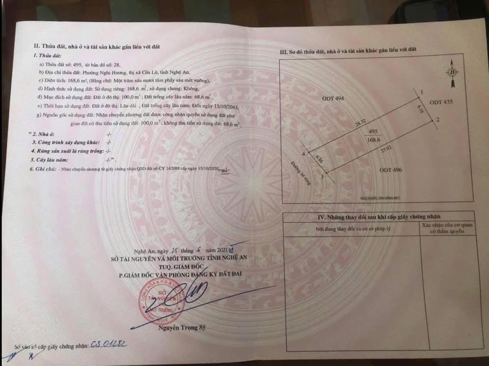 Đất nền Nghi Hương, Cửa Lò 168.6m² giá 1 tỷ - Cơ hội đầu tư hấp dẫn!