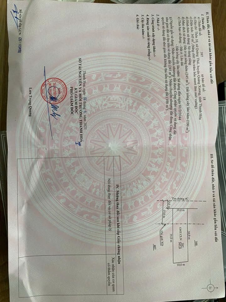 Lô đất 345m² tại Thôn 10, Quảng Thái - Đầu tư sinh lời ngay!