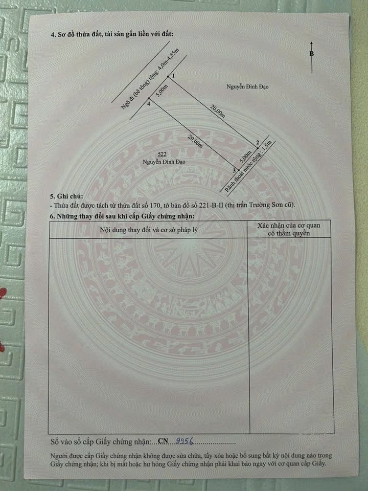 Đất nền Thị trấn Trường Sơn, Huyện An Lão, 100m² giá 1 tỷ - Cơ hội đầu tư hấp dẫn!