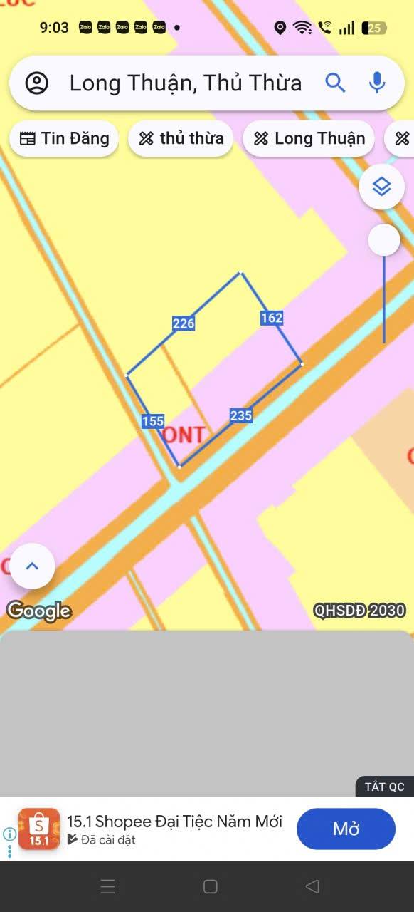 Đất 2 mặt tiền kênh tại xã Tân Long, Thủ Thừa - 33.000m² giá chỉ 12.5 tỷ!