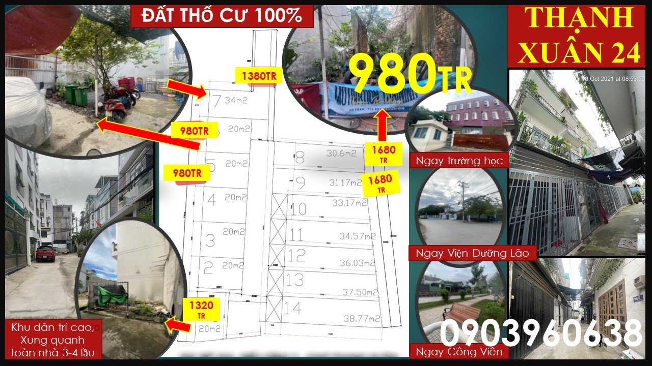Đất thổ cư 20m² tại Thạnh Xuân, Quận 12 - Giá chỉ 1.18 tỷ - Đầu tư sinh lời ngay!