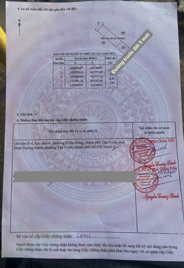 Đất nền Phường Uyên Hưng, Tân Uyên, Bình Dương 105m² giá 1.1 tỷ - Sổ đỏ chính chủ!