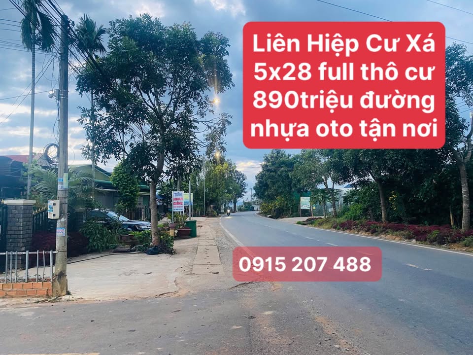 Đất thổ cư Cư xá Liên Hiệp 140m² giá 890 triệu - Sổ hồng chính chủ, ô tô vào tận nơi!