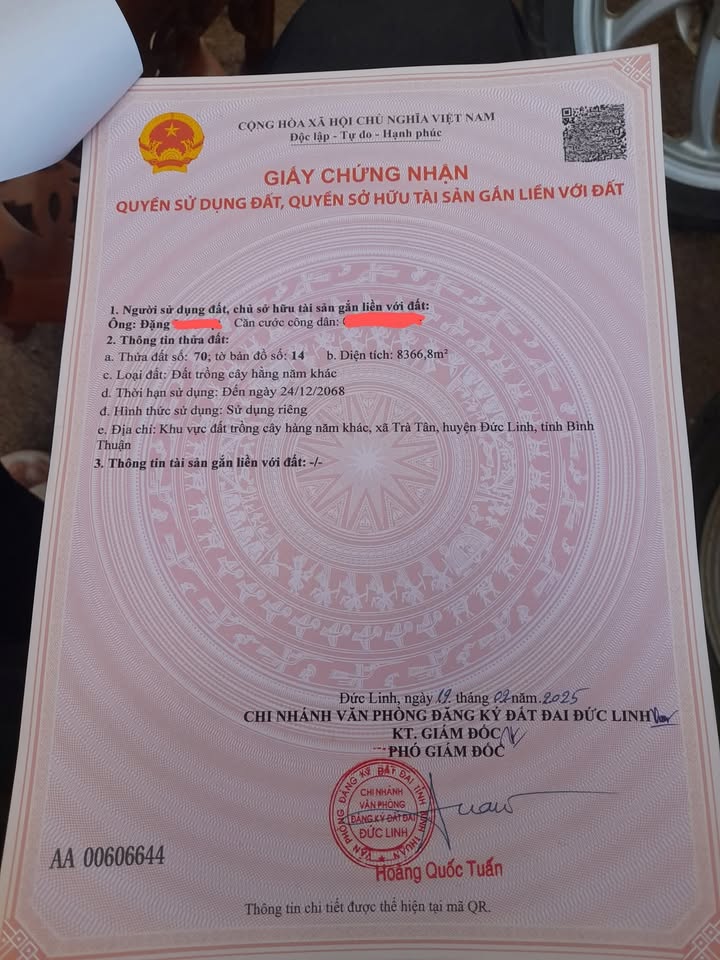 Đất nền thôn 5, xã Trà Tân, diện tích 8366.8m² - Tiềm năng đầu tư lớn!