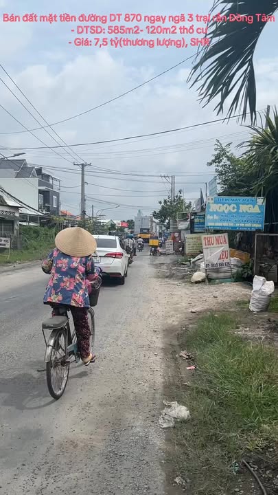 Bán đất mặt tiền đường DT 870, xã Bình Đức, Tiền Giang - 585m², giá 7.2 tỷ - Pháp lý rõ ràng, kinh doanh thuận lợi