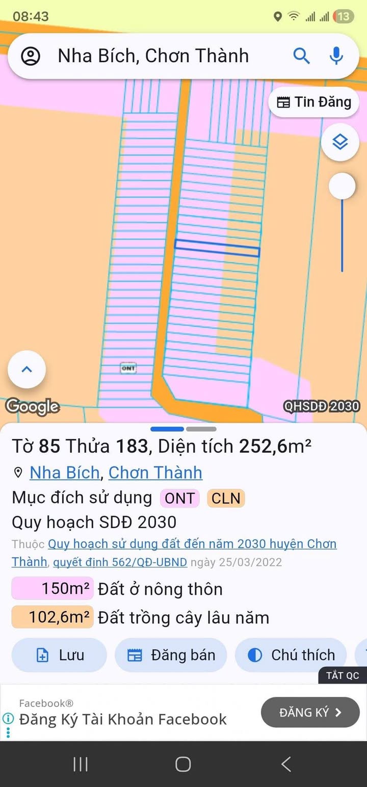 Đất nền sổ đỏ chính chủ Chơn Thành 200m² giá 320 triệu - Đầu tư sinh lời ngay!