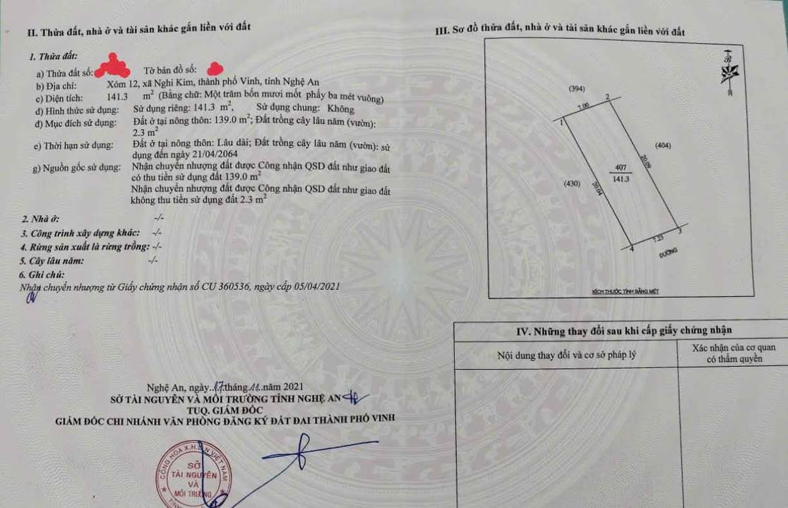 Đất nền Nghi Kim, TP Vinh 141m² giá 3 tỷ - Cơ hội đầu tư tuyệt vời!