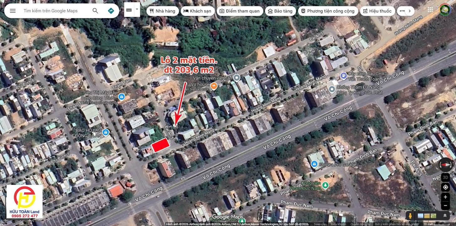 Đất nền 2 mặt tiền Hoàng Minh Mạng, Đà Nẵng 203.6m² giá 12.5 tỷ - Cơ hội đầu tư tuyệt vời!