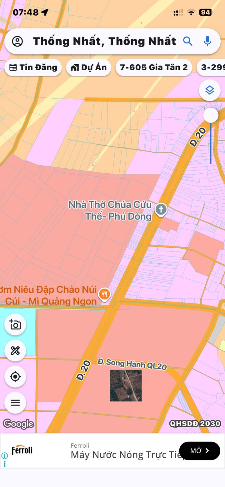 Đất thổ cư 660m² Quốc lộ 20, Huyện Thống Nhất, giá 5.06 tỷ - Sổ đỏ chính chủ!