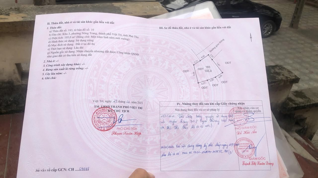 Đất nền Phường Nông Trang 105m² giá 2.4 tỷ - Chính chủ bán gấp!