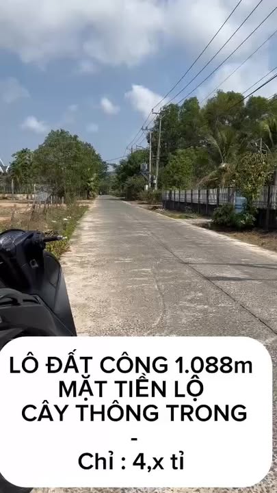 Đất nền mặt tiền đường Cây Thông Phú Quốc 1088m² giá 4 tỷ - Cắt lỗ nhanh!