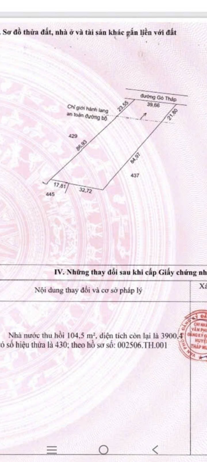 Đất nuôi trồng thủy sản tại Xã Mỹ Hòa, Huyện Tháp Mười, 3900m² giá chỉ 6,3 tỷ - Cơ hội đầu tư hấp dẫn!