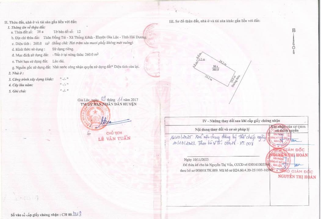 Đất nền đẹp Thống Kênh, Gia Lộc 260m² - Giá cực tốt, đầu tư sinh lời!