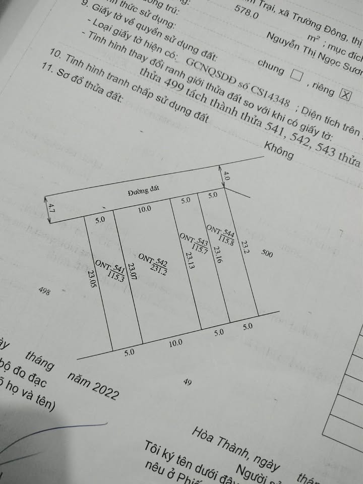 Đất nền khu phố Năm Trại, xã Trường Đông, 575m² giá 30.48 tỷ - Pháp lý rõ ràng, tách sổ sẵn!