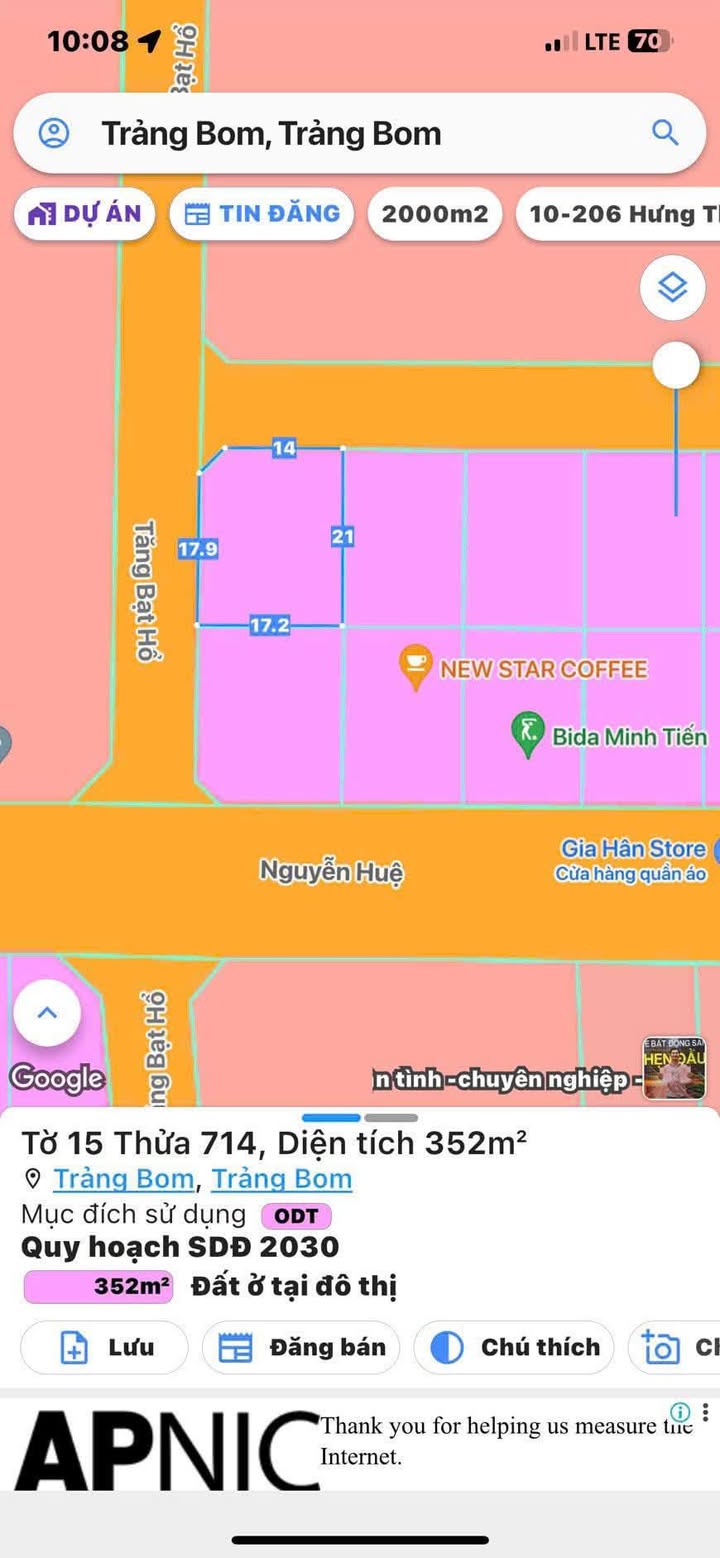 Đất biệt thự Trảng Bom 357m² giá thỏa thuận - Đối diện công viên!