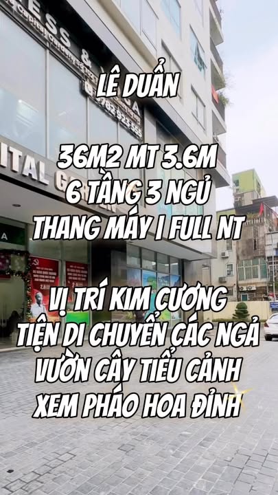 Nhà phố 6 tầng Lê Duẩn, Quận Hai Bà Trưng, 36m² - Vị trí đắc địa, thang máy sẵn có!