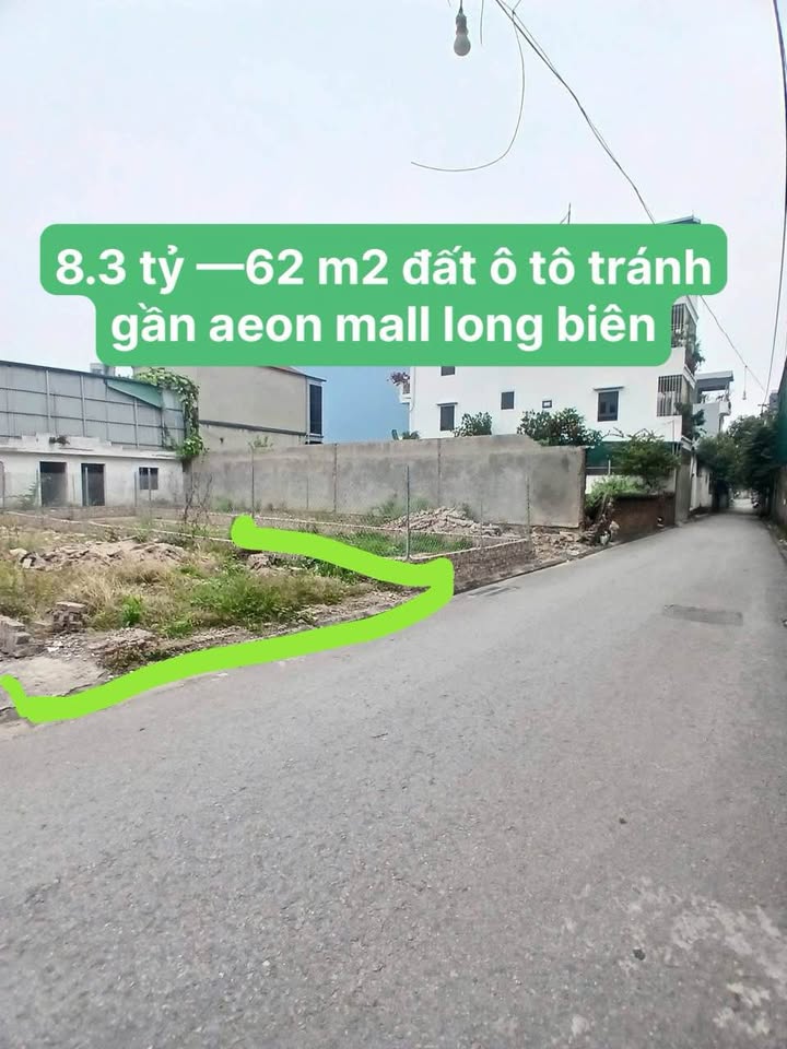 Đất nền Bát Khối Long Biên 61m² giá 8.3 tỷ - Mặt tiền ô tô tránh, pháp lý rõ ràng!