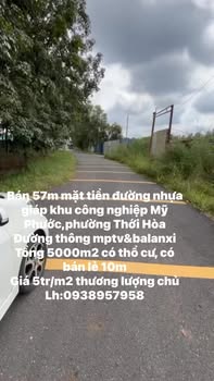 Đất nền 57m² tại Phường Thới Hòa, Bến Cát - Giá chỉ 285 triệu - Cơ hội đầu tư hấp dẫn!