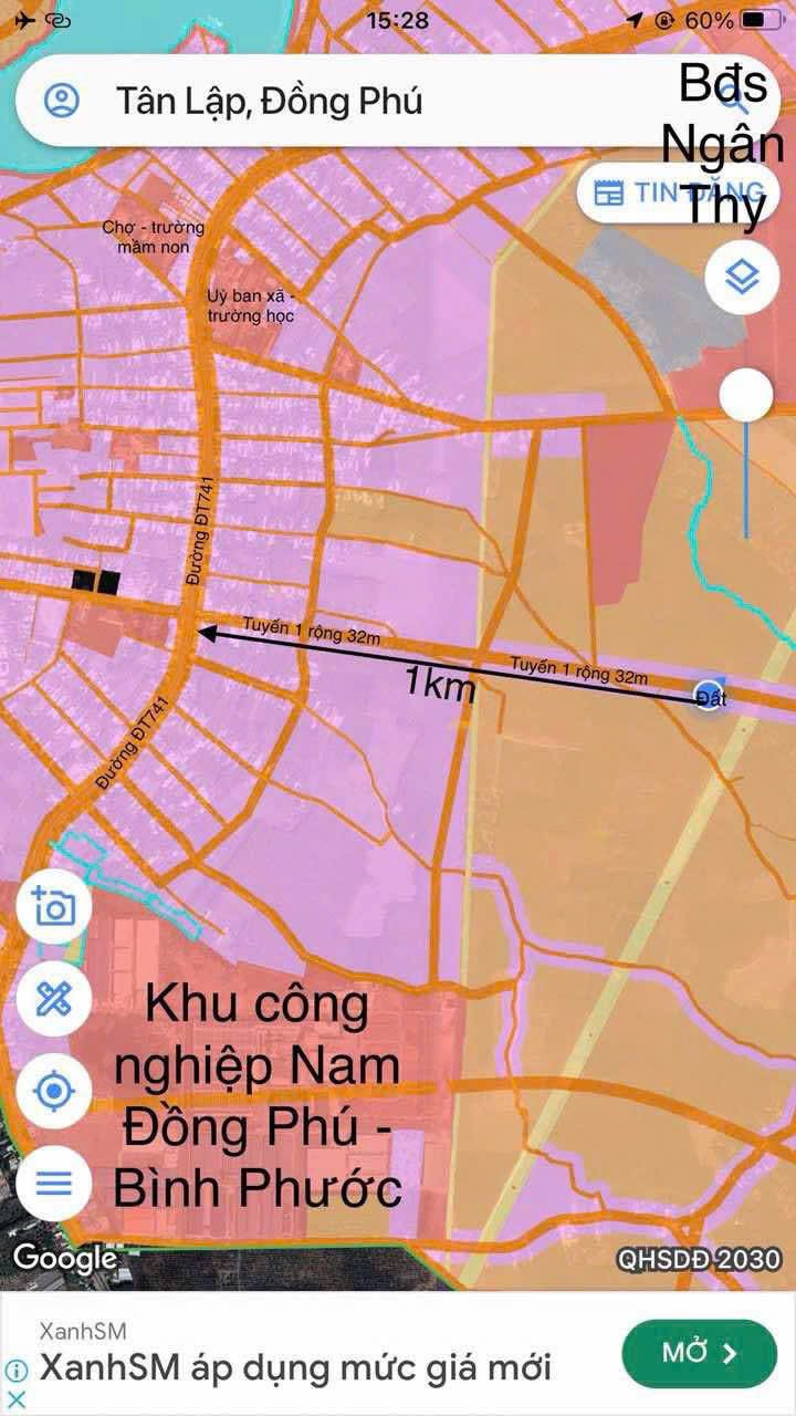 Đất mặt tiền đường 32m KCN Đồng Phú 100m² giá chỉ 900 triệu - Cơ hội đầu tư hấp dẫn!