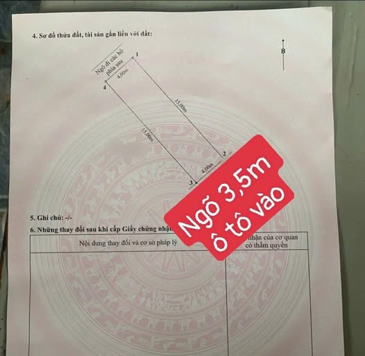 Lô đất mặt ngõ Trại Lẻ, Hải Phòng 60m² giá 3.7 tỷ - Sổ đỏ chính chủ